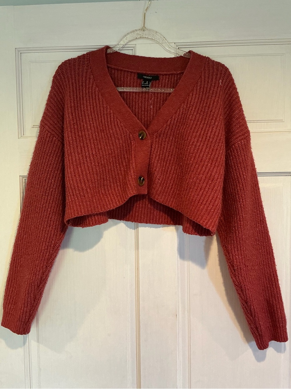 Forever 21 Cropped Rust Sweater
